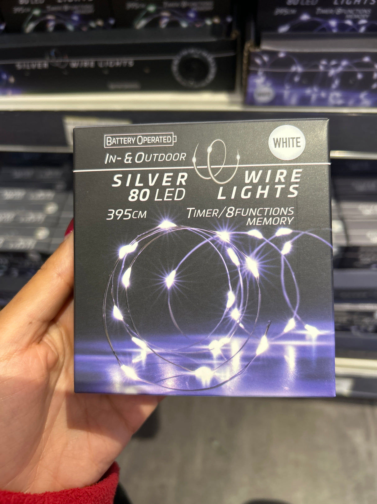 Silver wire 80 Led Lights (Various Colours)