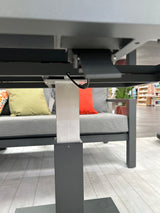 Timber Lounge Corner Set Lava with height adjustable table