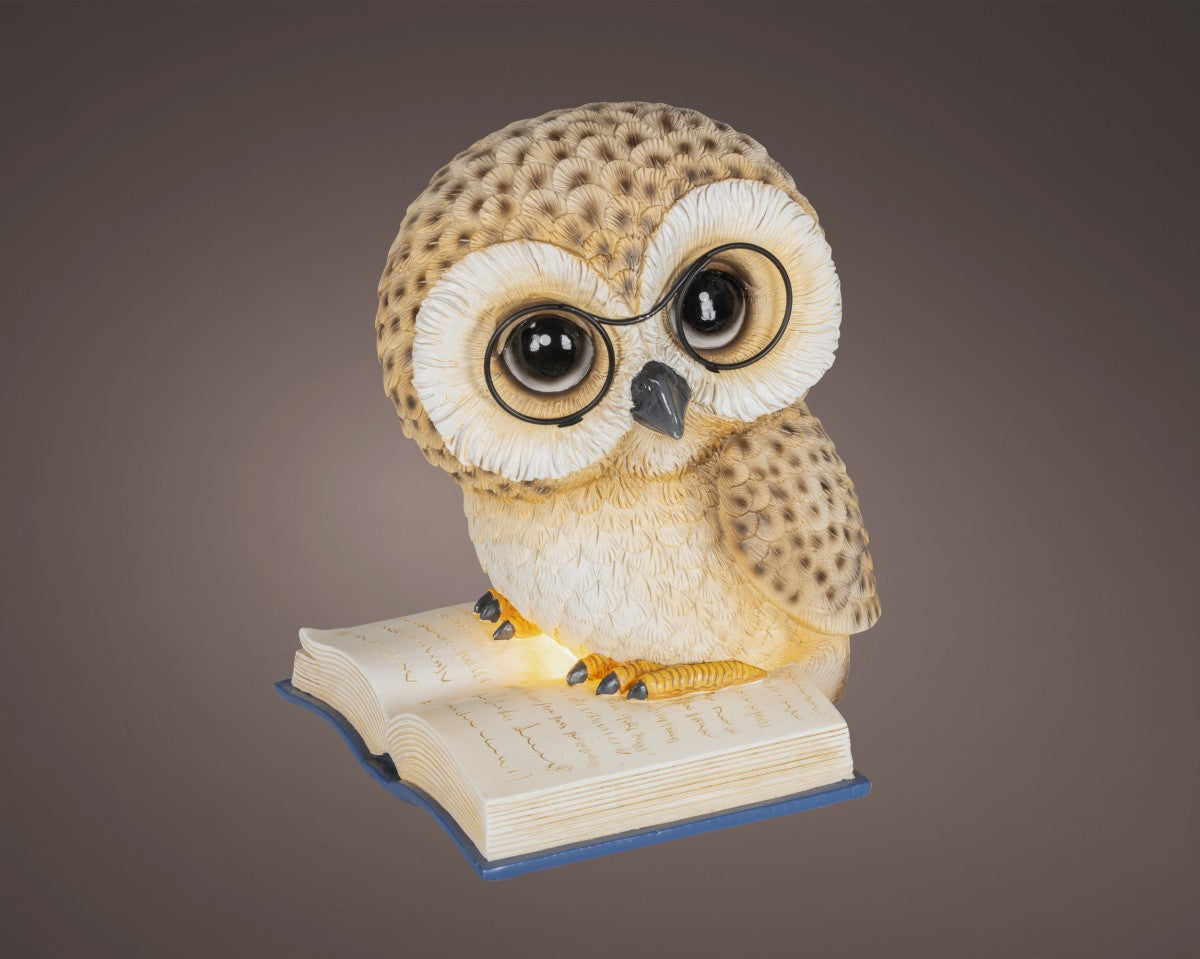LED owl polyresin steady BO indoor