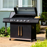 GRILLSTREAM STEALTH 6 BURNER WITH SIDE BURNER - MATT BLACK