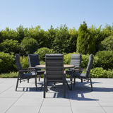 Panama Reclining 6 Seat Round Dining Set