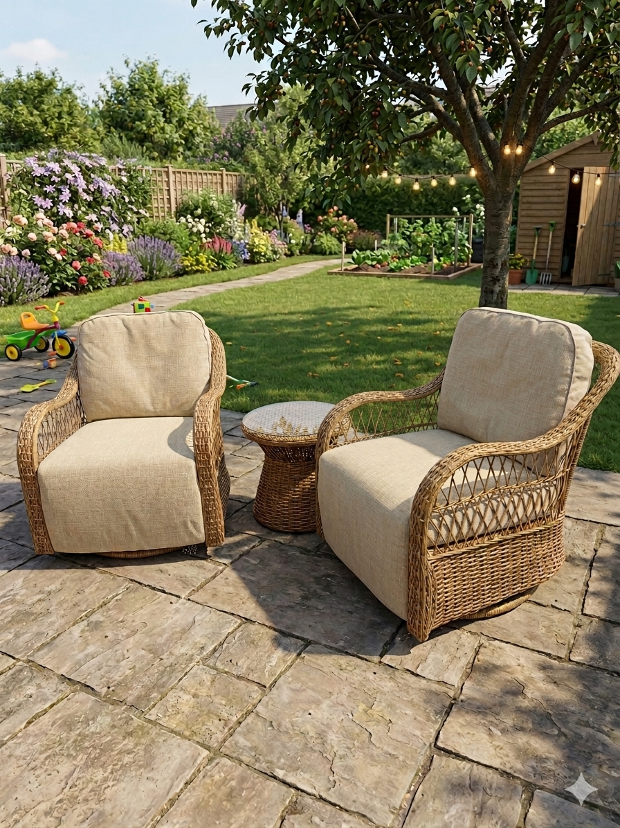 Positano Swivel Set Natural