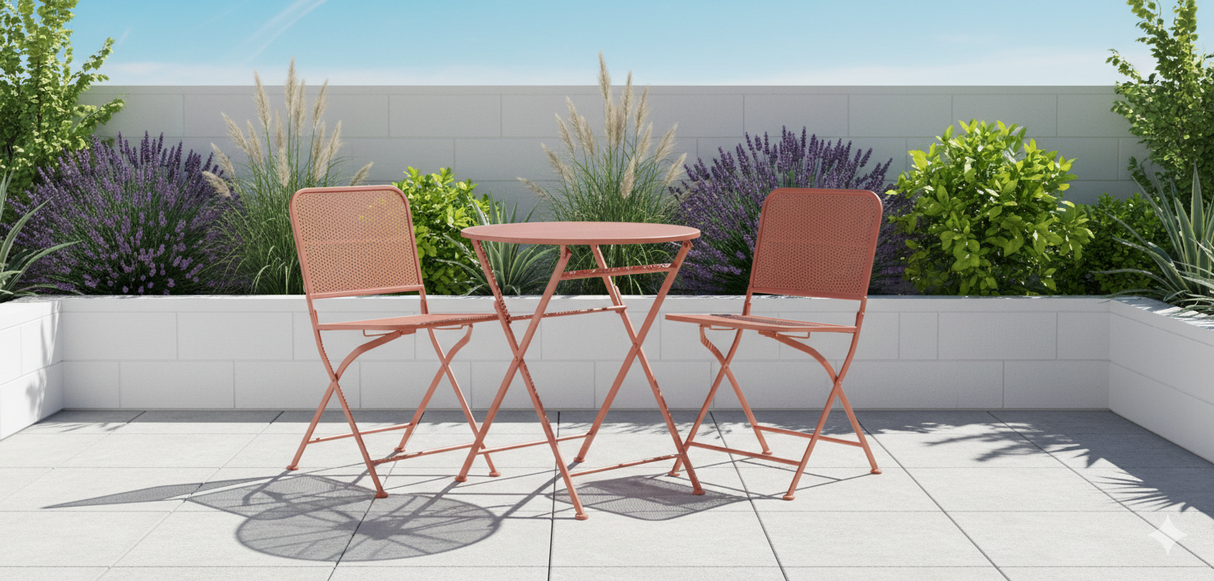Bistro Garden Set Metal 3pcs