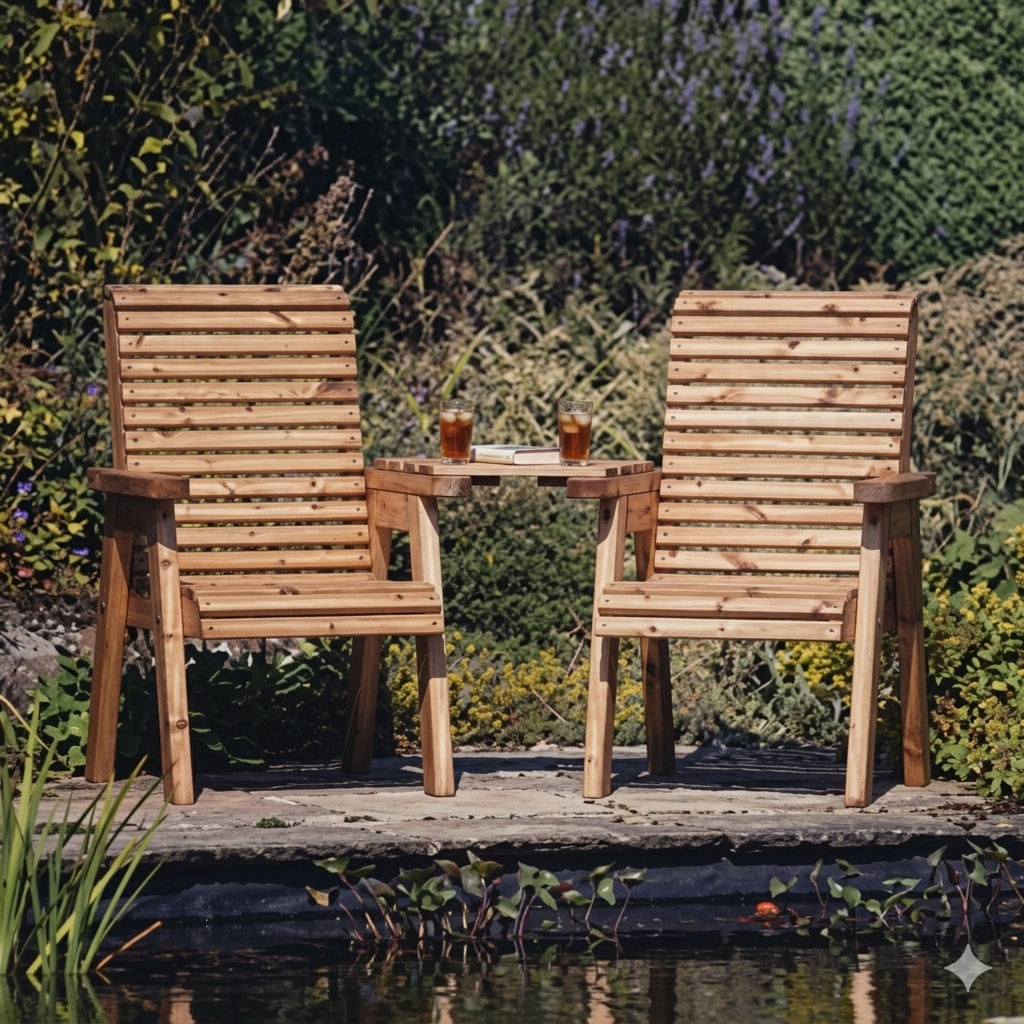 Valley Love Seat With Angled Tray