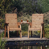 Valley Love Seat With Angled Tray