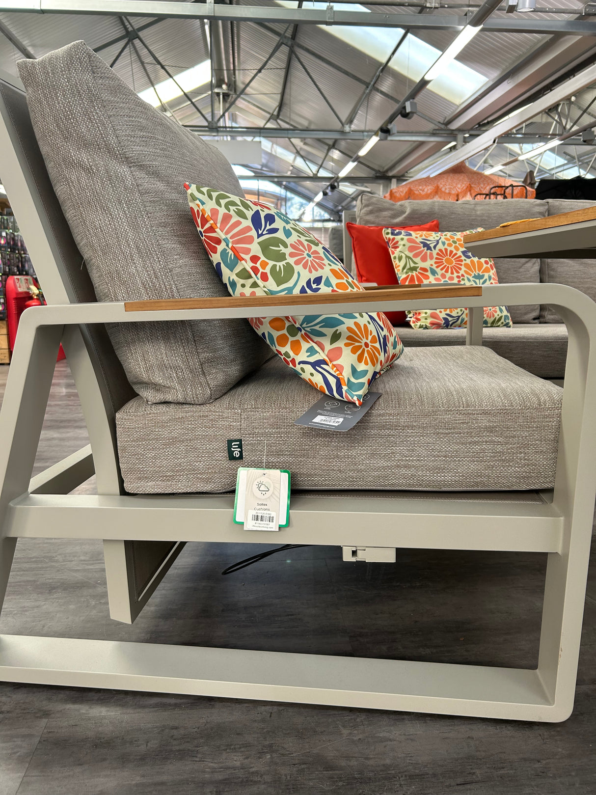 Montana Corner Beige with Armchair and Height Adjustable Table