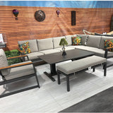 Milan L Corner Lounge Dining Set