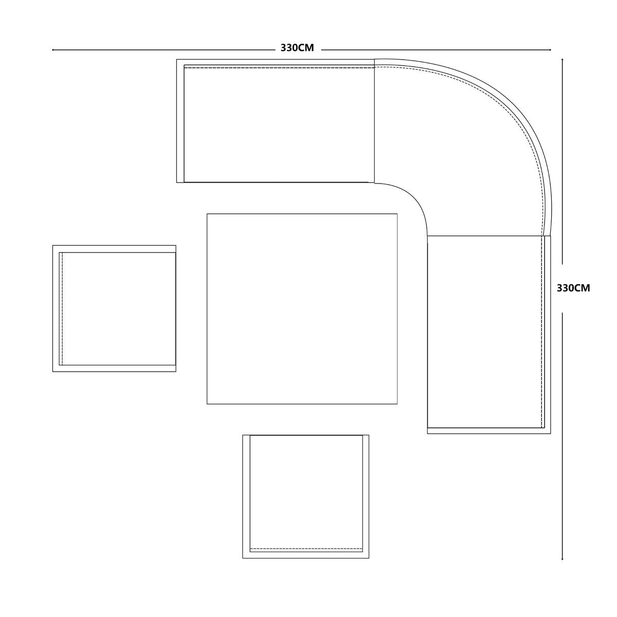 Oakridge Corner Casual Dining Set