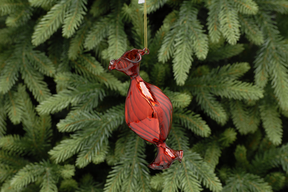 13cm red glass candy sweet