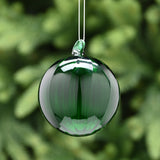 8cm translucent green segment glass ball