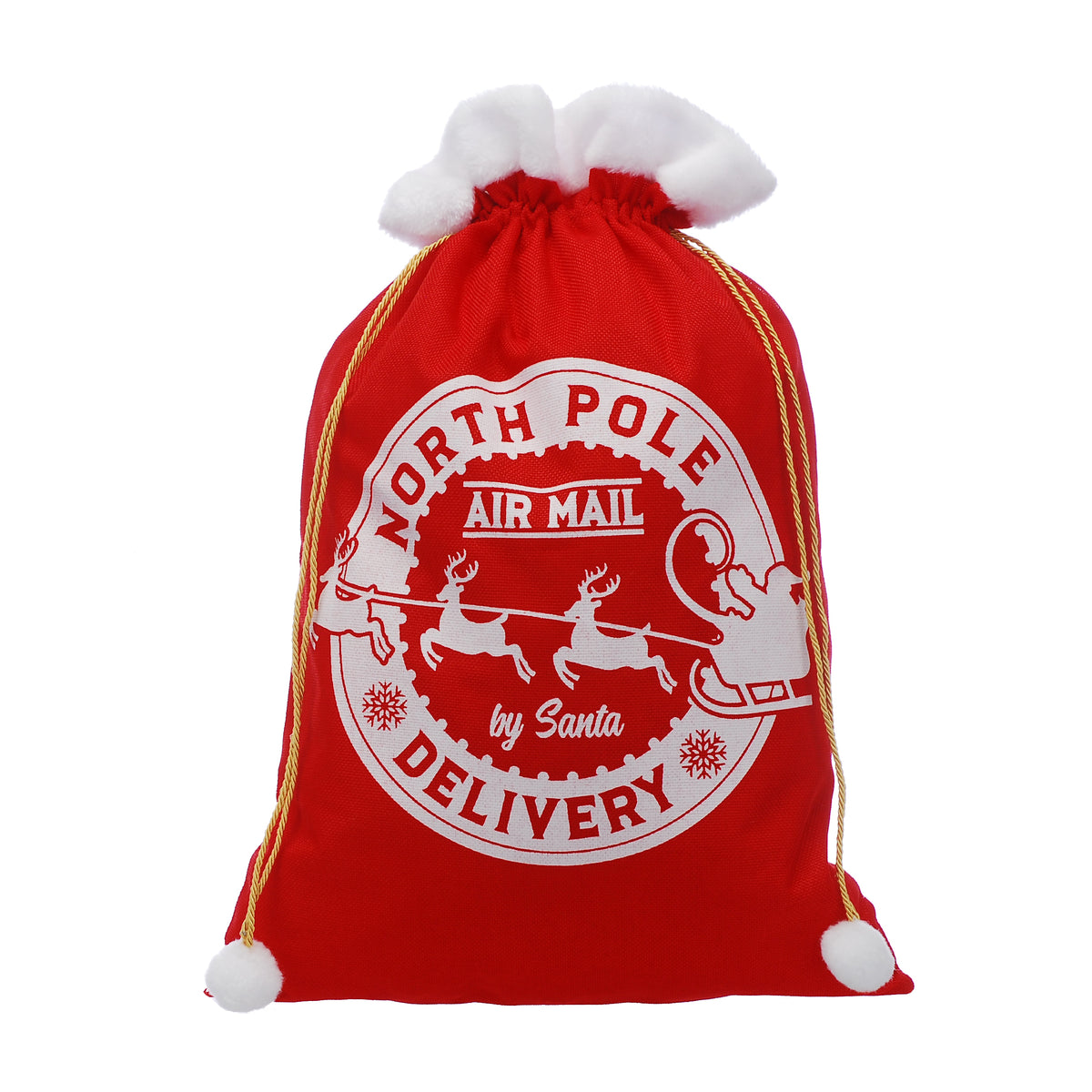 60cm red North Pole delivery sack
