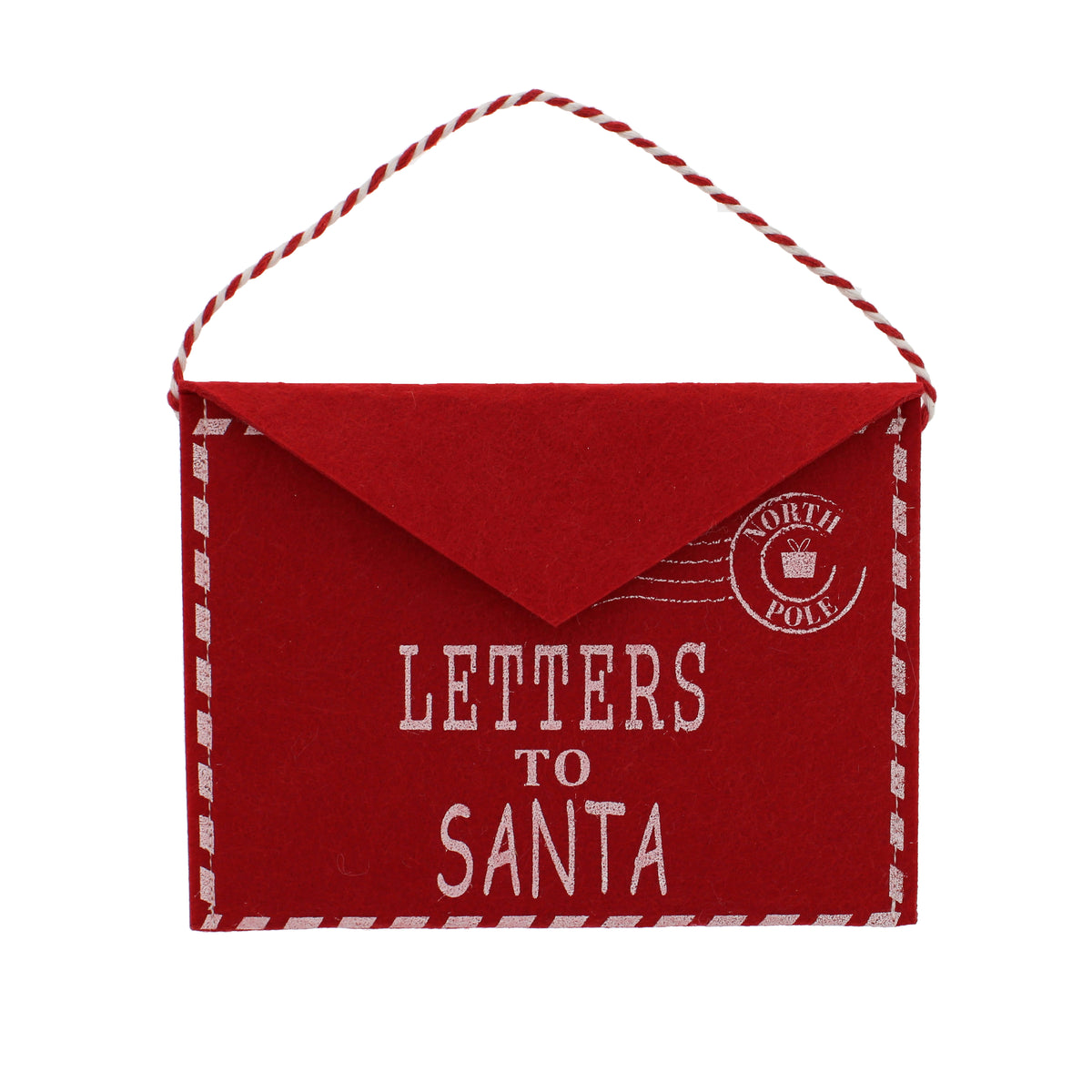 20cm hanging red felt envelope-LETTERS TO SANTA