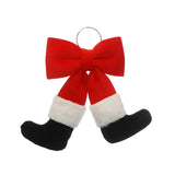 30cm red velvet santa legs bow