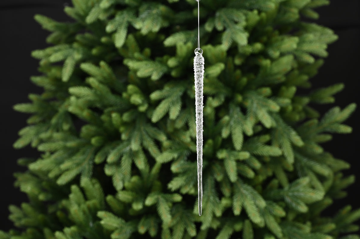 25cm glass clear icicle