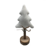 20cm cream fabric tree on wooden base