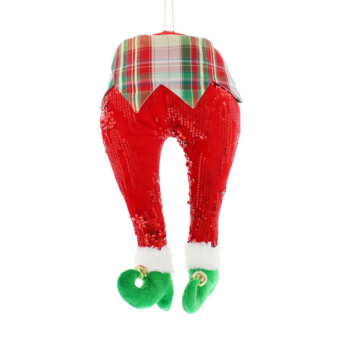 34cm hanging red sequin elf legs
