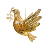 14cm hanging gold metal dove