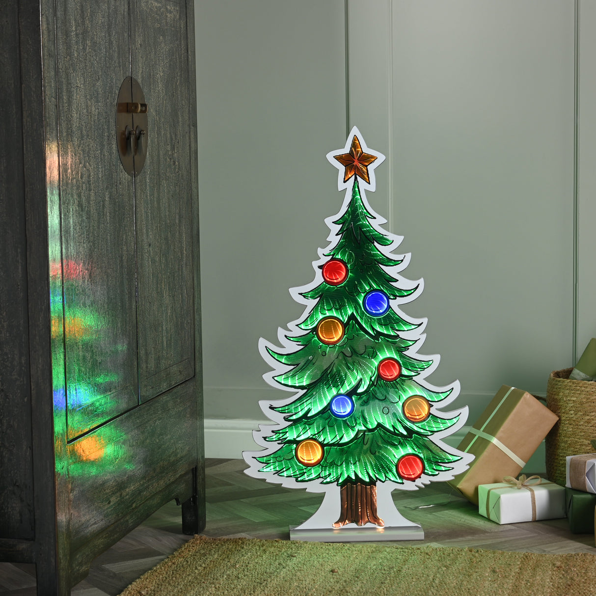 90cm infinity tree with baubles