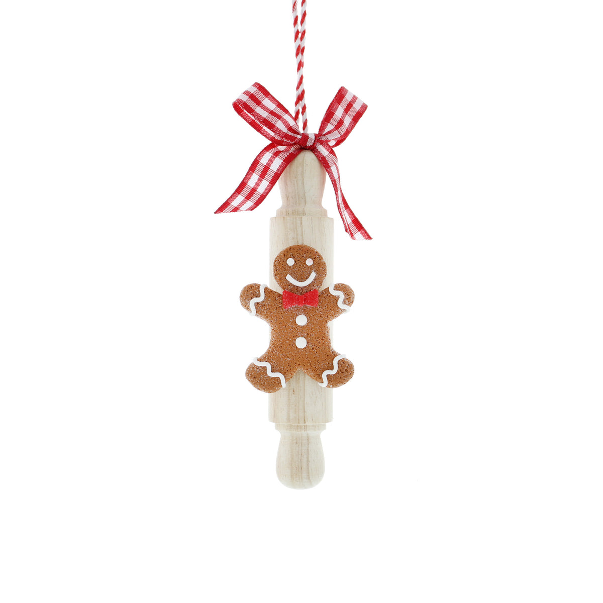 13cm hanging claydough gingerbread man rolling pin