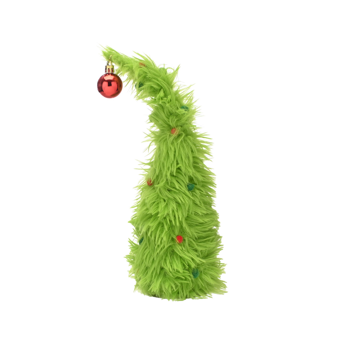 21cm bendy green faux fur tree