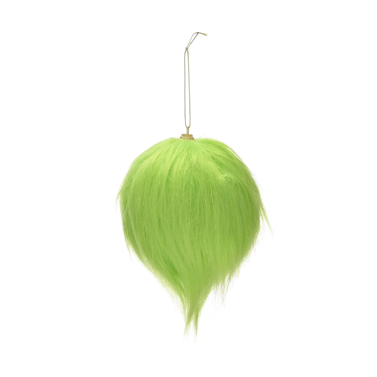 10cm hanging green faux fur ball