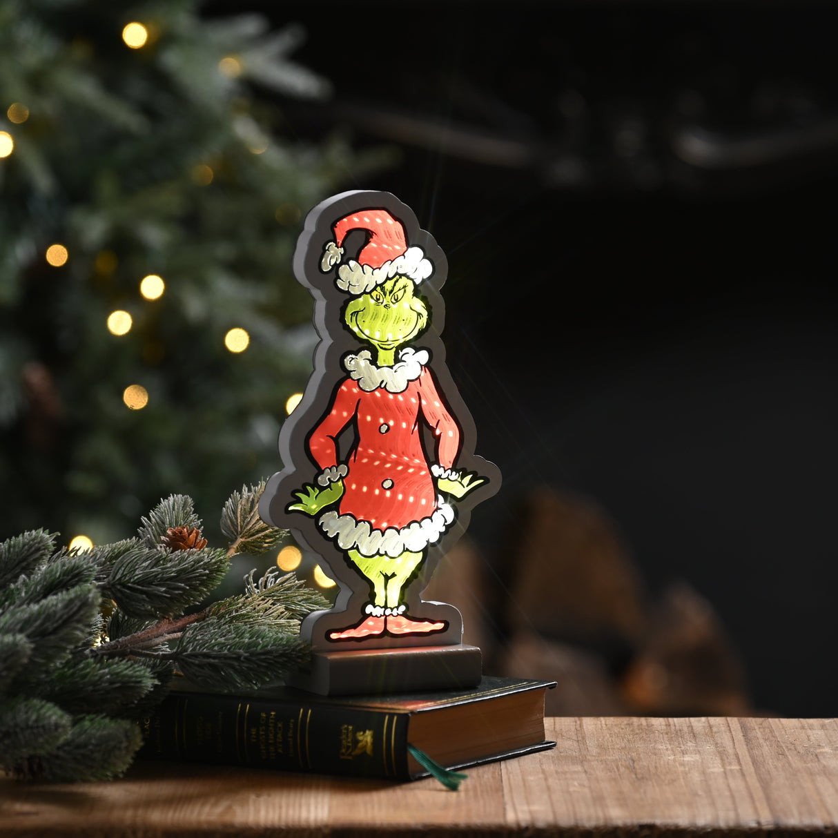 20cm infinity grinch in santa suit