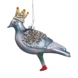 Glass Pigeon w Crown Dec