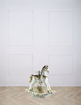 Rocking Horse Tree Stand White & Gold