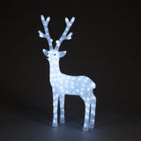 115cm Acrylic Standing White Deer