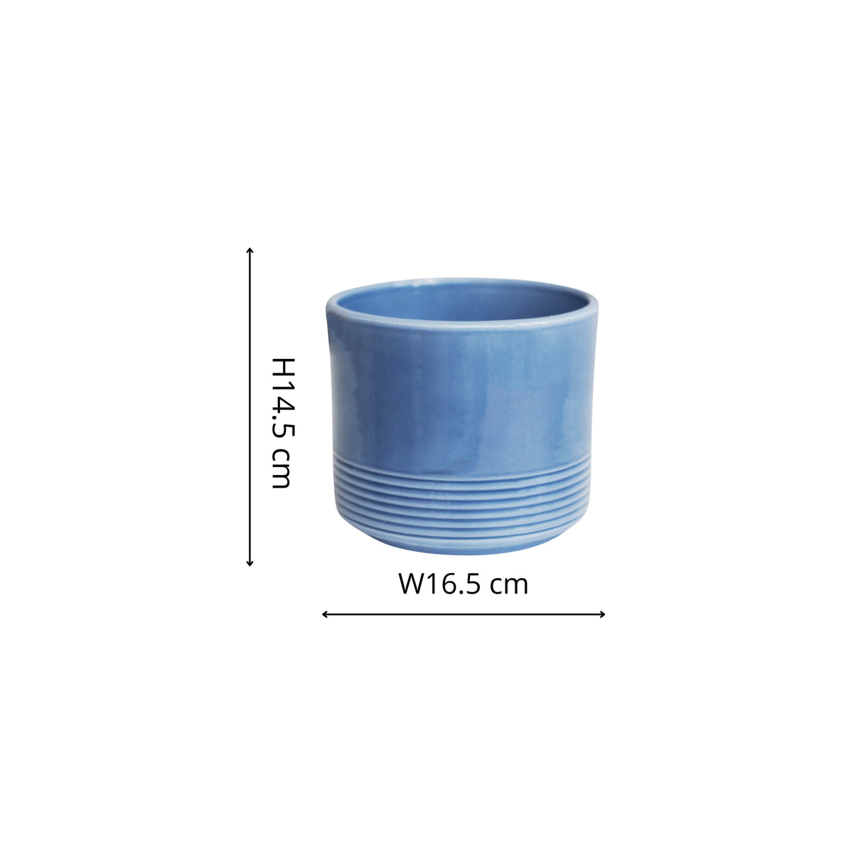 Munich Blue Gloss Planter