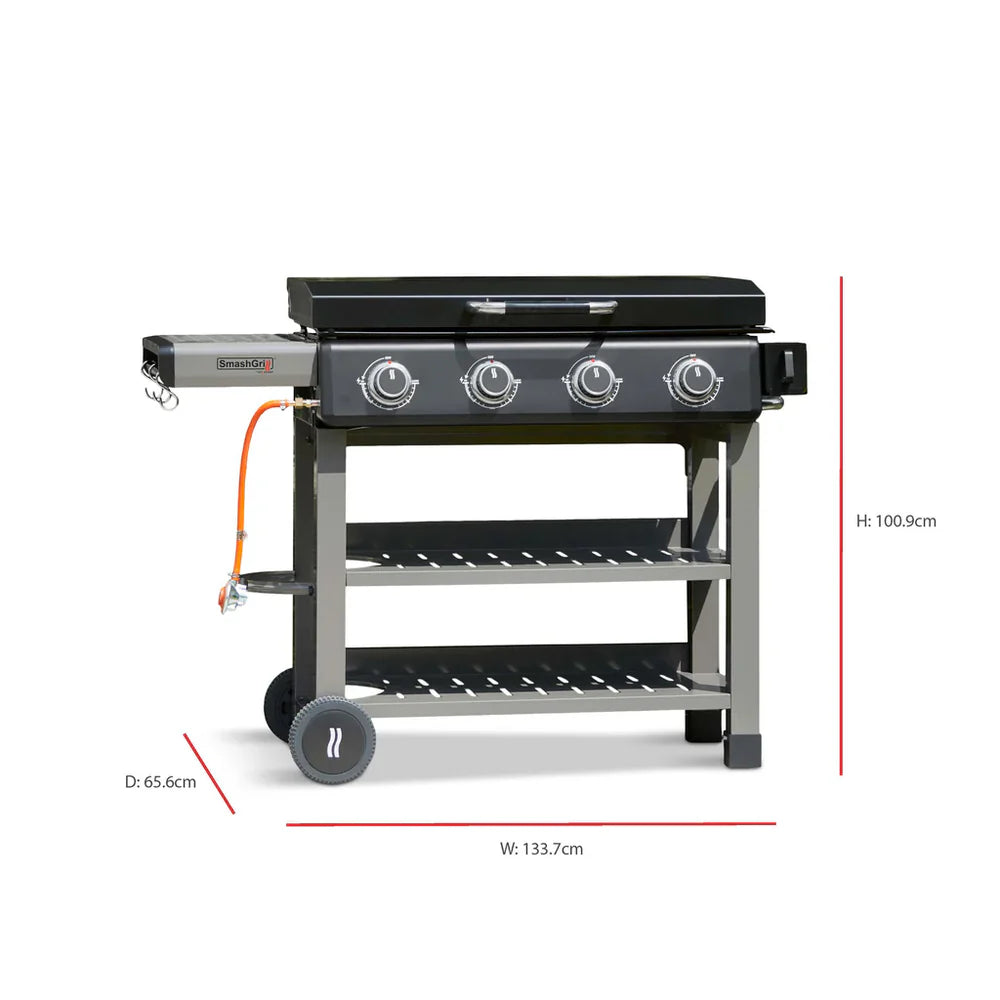Grillstream Smashgrill 4 Burner Matt Black