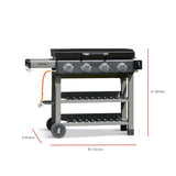Grillstream Smashgrill 4 Burner Matt Black