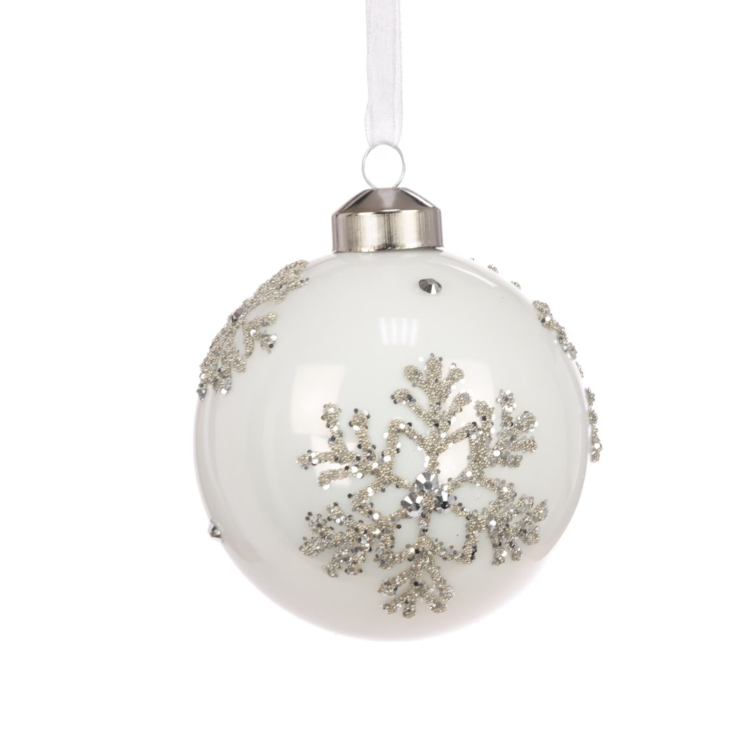 Glass Leia Bauble 8cm