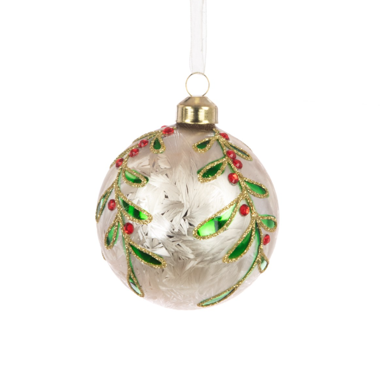 Glass Calista Bauble 8cm