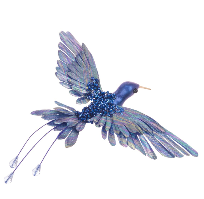 Beaded Hummingbird Clip 20cm