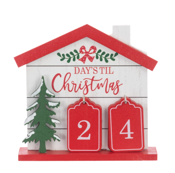Wooden House Countdown 12cm