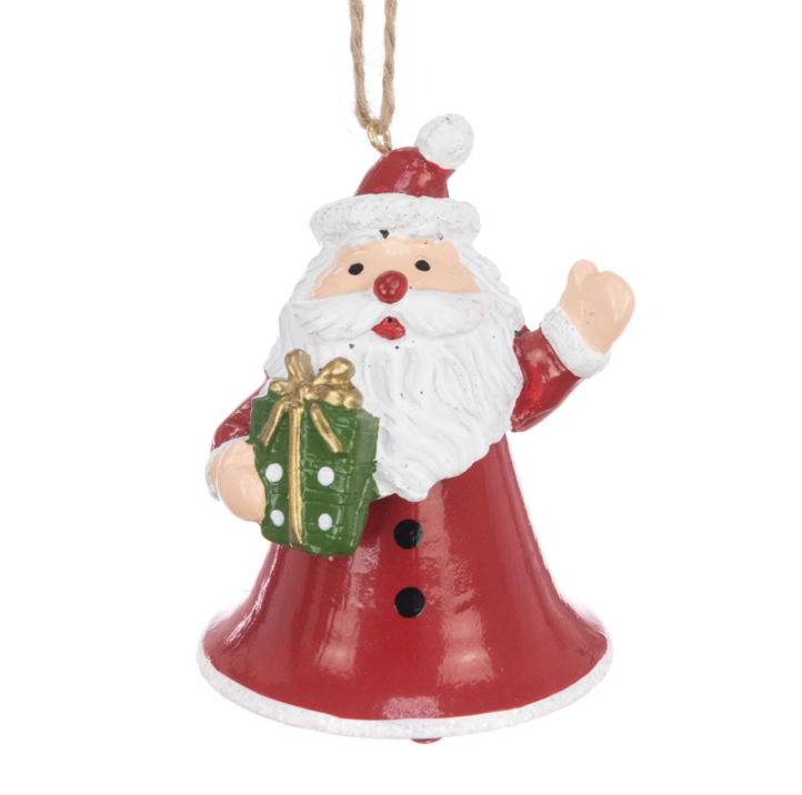 Metal Santa Bell Hanger 8cm
