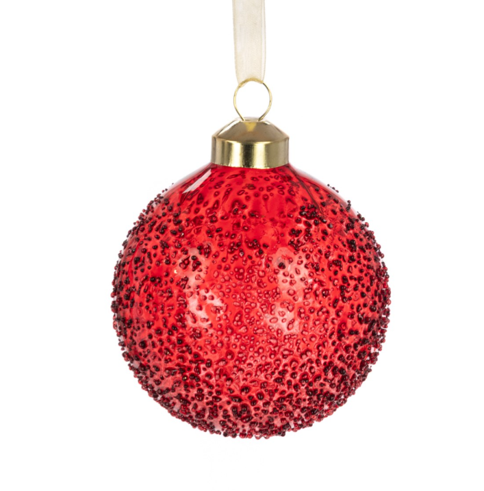 Glass Dakota Bauble 8cm