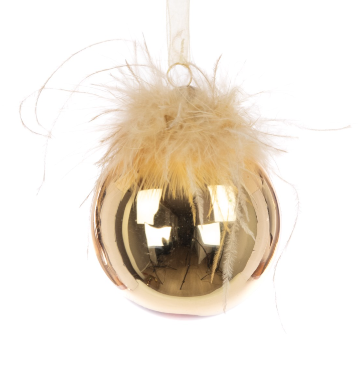 Glass Trinity Bauble 8cm