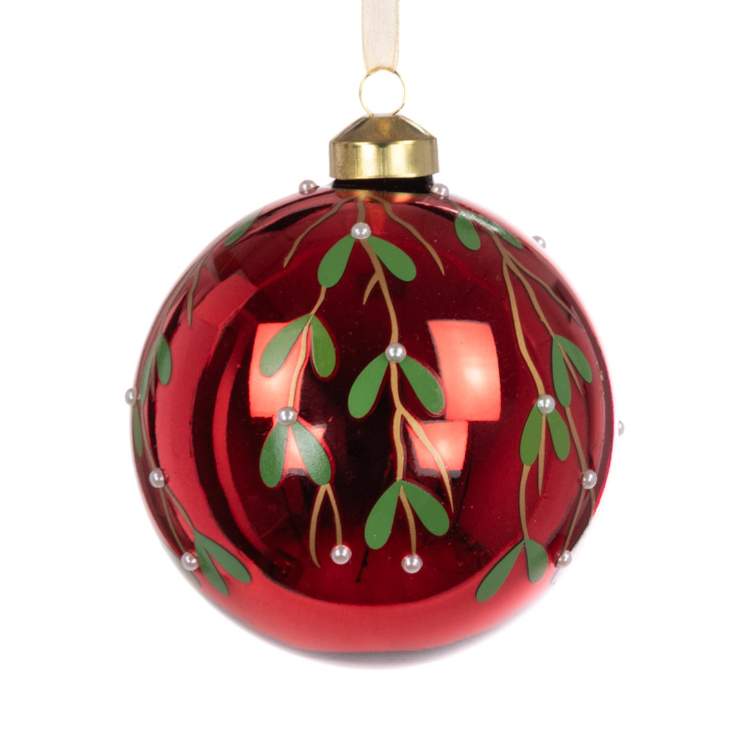 Glass Anastasia Bauble 8cm