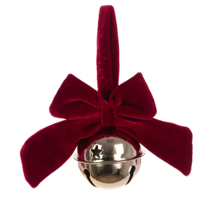 Bell With Velvet Bow 6cm