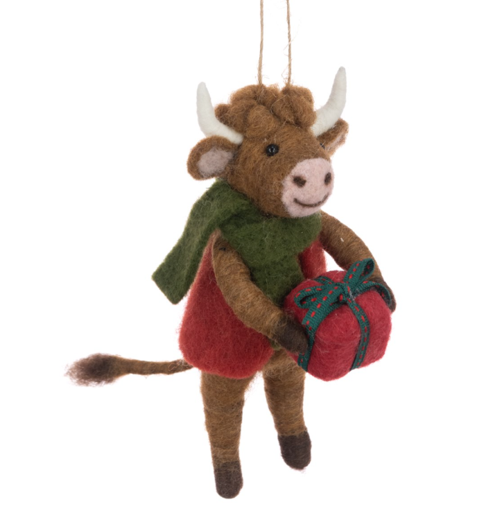Felt Mr Highland Cow Hanger