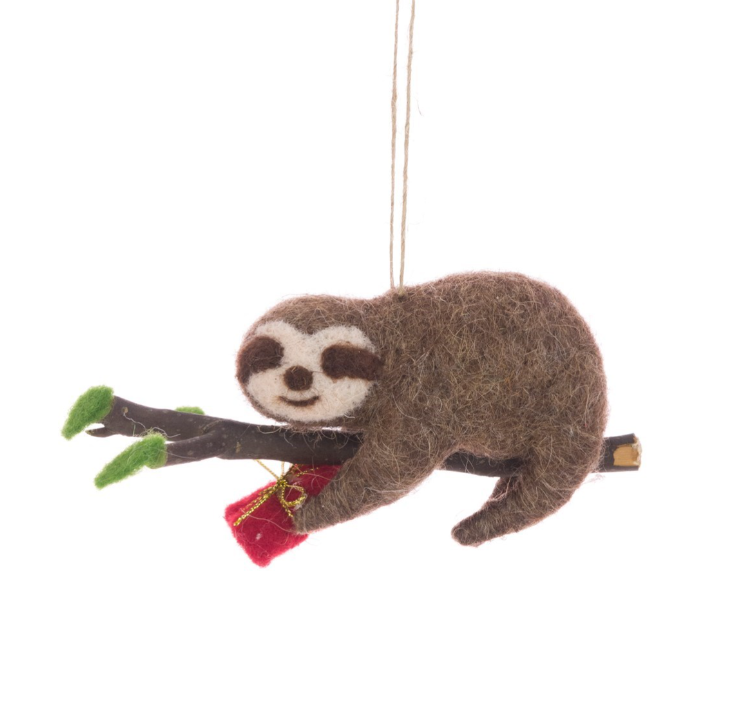 Felt Sloth Hanger 10cm