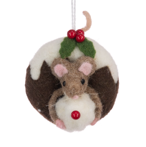 Felt Mouse In Pudding Donut