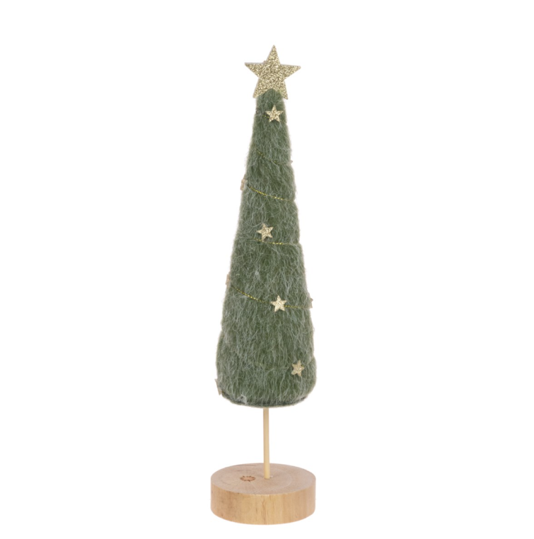 Fluffy Tree W/Star 30cm