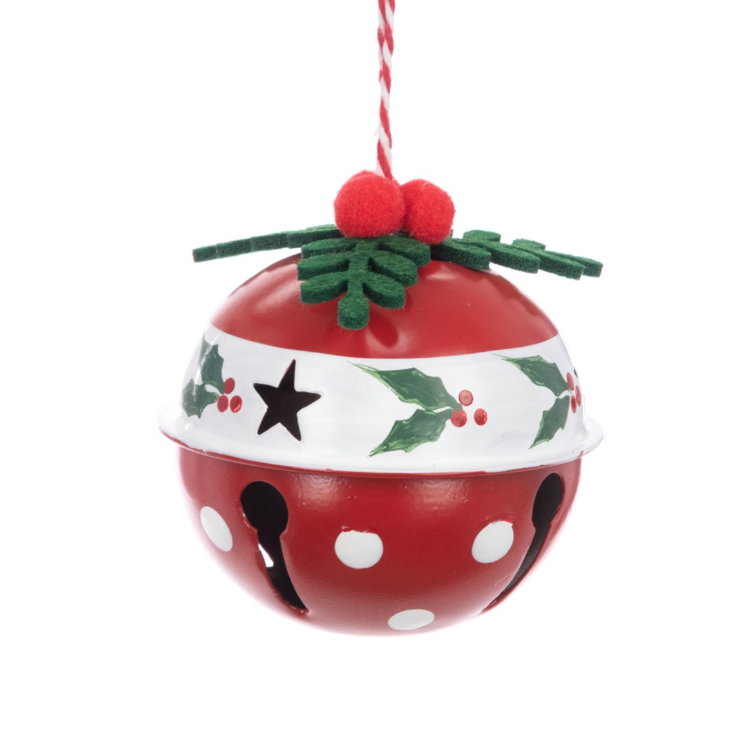 Holly Bell Hanger 8cm