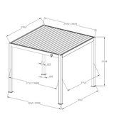 700 Series Pergola 3x4m Anthractite