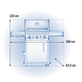 Napoleon Rogue SE 425 LPG stainless larger IR side burner
