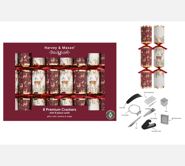 8 x 12.5" Premium Burgandy Deer Crackers