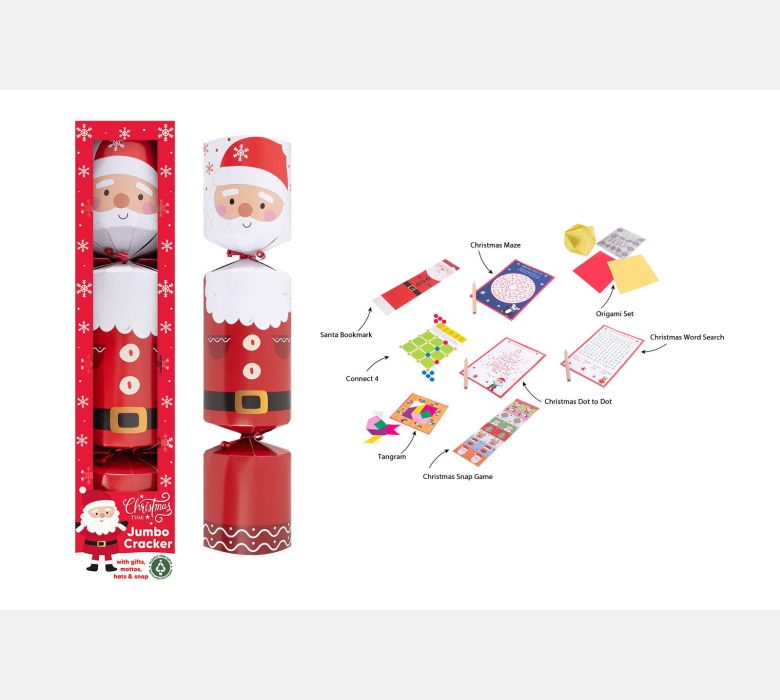 17.5" Jumbo Cracker - Kids Santa